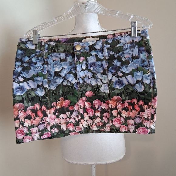 Fleur Du Mal Floral Print Mini Skirt Size 8 - Picture 5 of 7